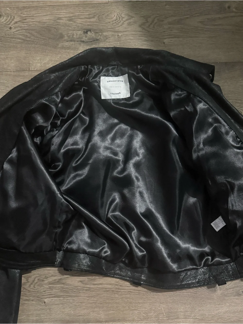 Free people x understated leather black leather jacket